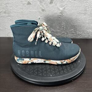 NoBull Women Size 7.5 Wild Jewel Turquoise Teal Leaf Camo High Top Lace Up Shoes